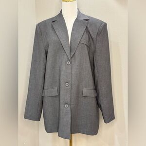 PrettyLittleThing Charcoal Blazer Oversized Size 8 women’s NWT